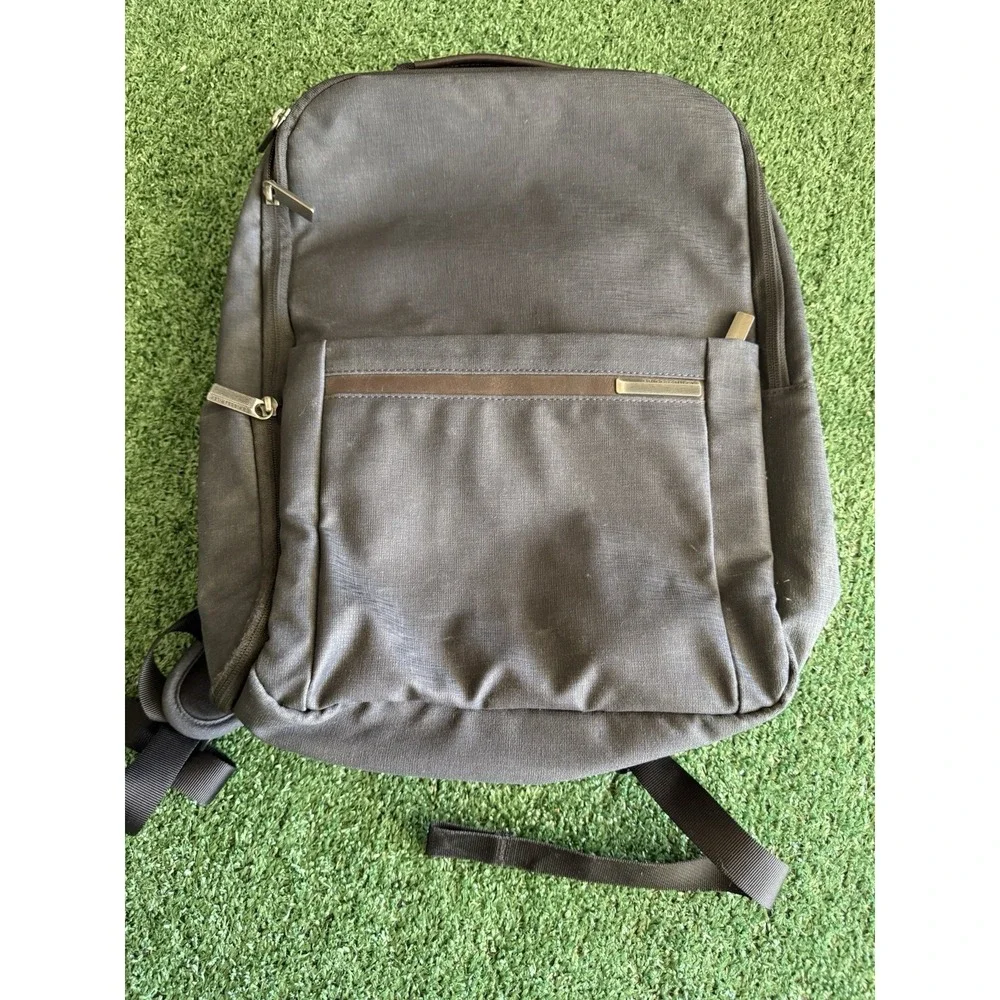 Briggs & Riley Kinzie Street Medium Backpack, Navy Blue/Grey W/RFID shield